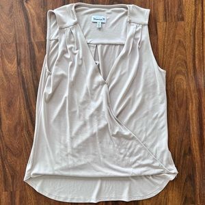 Veronica M blouse in a taupe color